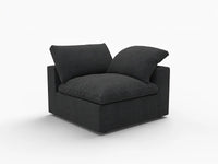 WJS Home 1 Piece Black Cotton and Linen Armless Single Sofa 1 Seater_5_74d9cc2f 9146 46f5 9b2b bc26d57dd200