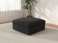 WJS Home 1 Piece Cotton and Linen Black Ottomans 40 Removable _ Washable Covers_3
