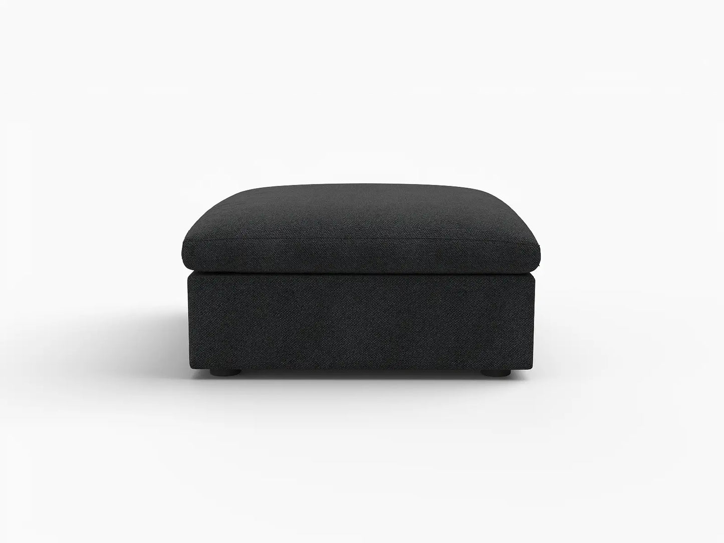 WJS Home 1 Piece Cotton and Linen Black Ottomans 40 Removable _ Washable Covers_4