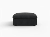 WJS Home 1 Piece Cotton and Linen Black Ottomans 40 Removable _ Washable Covers_4