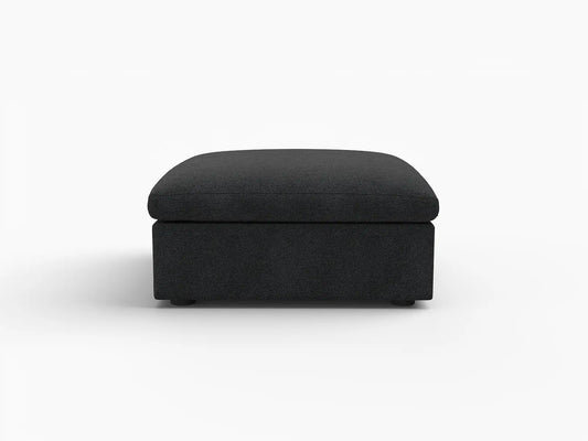 WJS Home 1 Piece Cotton and Linen Black Ottomans 40 Removable _ Washable Covers_4