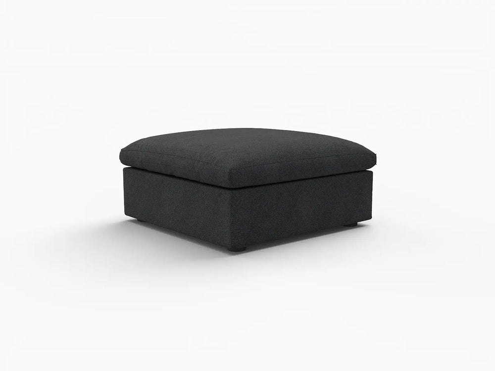WJS Home 1 Piece Cotton and Linen Black Ottomans 40 Removable _ Washable Covers_5