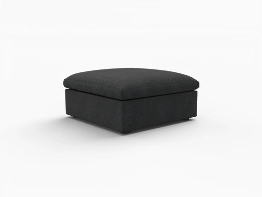 WJS Home 1 Piece Cotton and Linen Black Ottomans 40 Removable _ Washable Covers_5