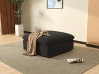 WJS Home 1 Piece Cotton and Linen Black Ottomans 40 Removable _ Washable Covers_6