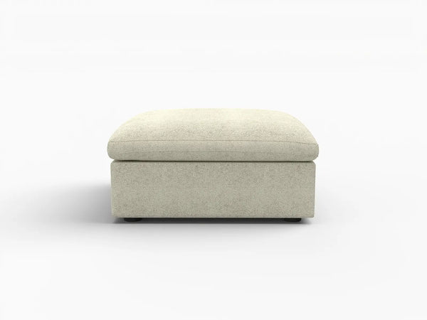 Deluxe Premium Cloud Sectional Sofas Covers | Khaki Cotton and Linen Cloud Ottoman Cover