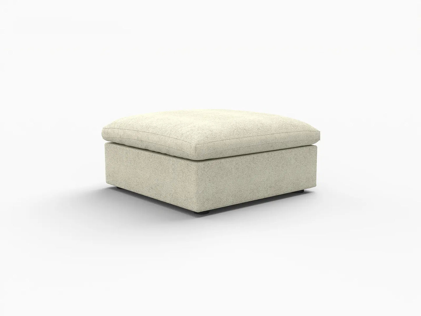WJS Home 1 Piece Cotton and Linen Khaki Ottomans 40 Removable _ Washable Covers_5
