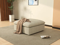 WJS Home 1 Piece Cotton and Linen Khaki Ottomans 40 Removable _ Washable Covers_6