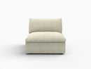 Deluxe Premium Cloud Sectional Sofas Covers | Khaki Cotton and Linen Sofa Cover for Middle Seat