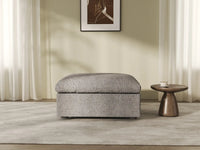 WJS Home 1 Piece Cotton and Linen Light Grey Ottomans 40 Removable _ Washable Covers_1