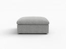 Deluxe Premium Cloud Sectional Sofas Covers | Light Grey Cotton and Linen Sofa Cover for Ottoman