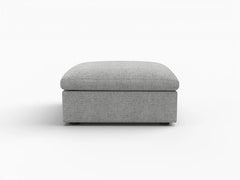 Deluxe Premium Cloud Sectional Sofas Covers | Light Grey Cotton and Linen Sofa Cover for Ottoman