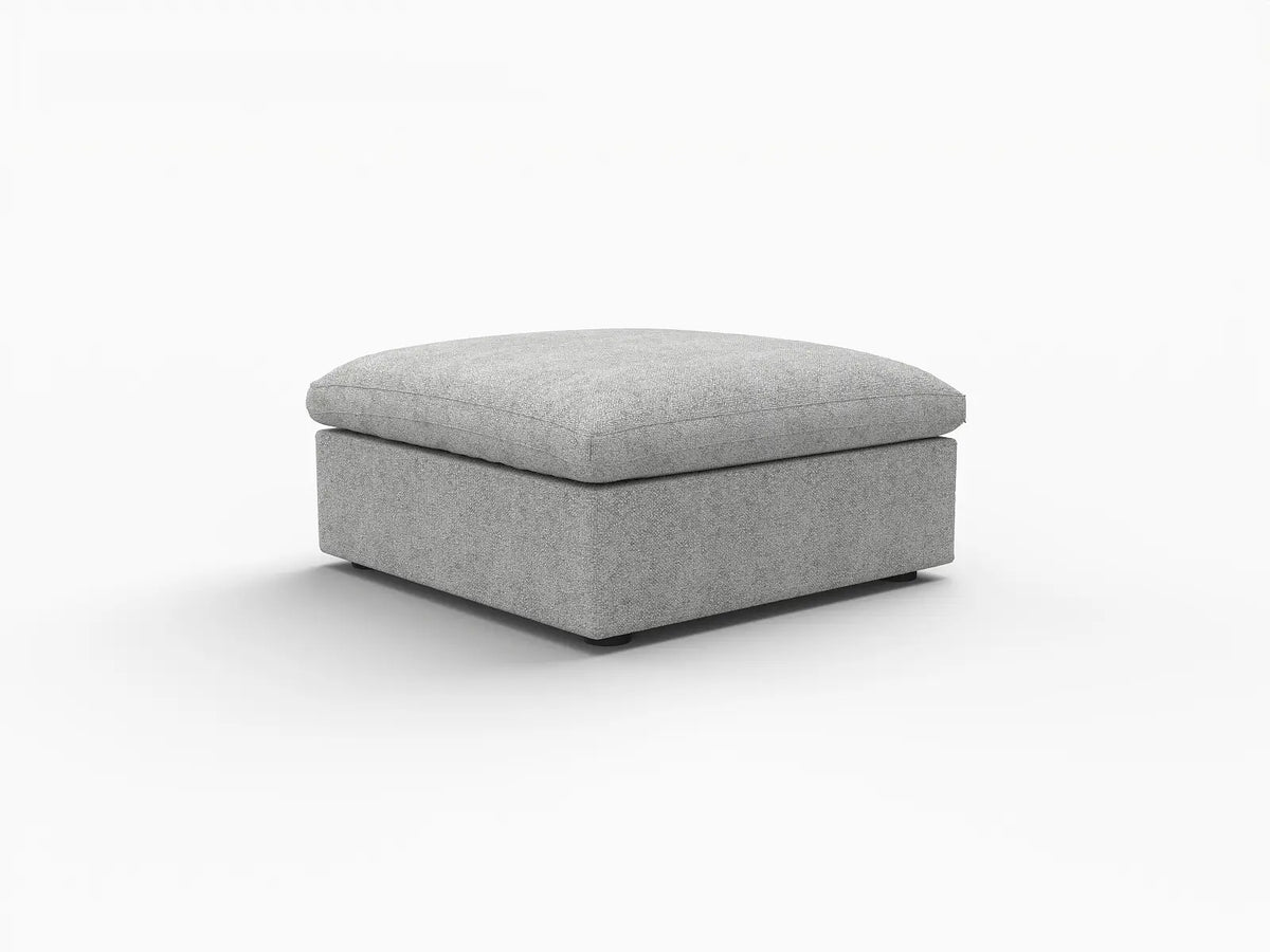 WJS Home 1 Piece Cotton and Linen Light Grey Ottomans 40 Removable _ Washable Covers_5