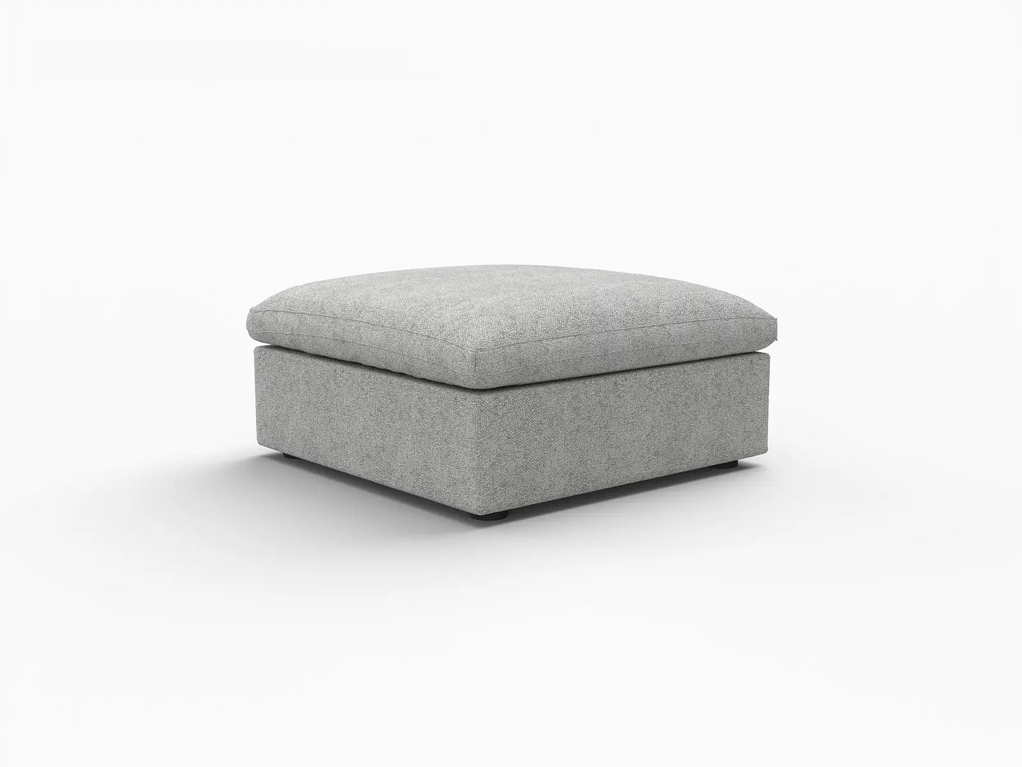 WJS Home 1 Piece Cotton and Linen Light Grey Ottomans 40 Removable _ Washable Covers_5