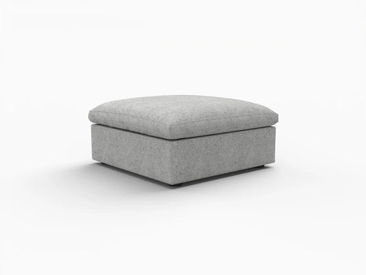 WJS Home 1 Piece Cotton and Linen Light Grey Ottomans 40 Removable _ Washable Covers_5