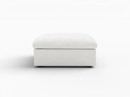 Deluxe Premium Cloud Sectional Sofas Covers | White Cotton and Linen Sofa Cover for Ottoman