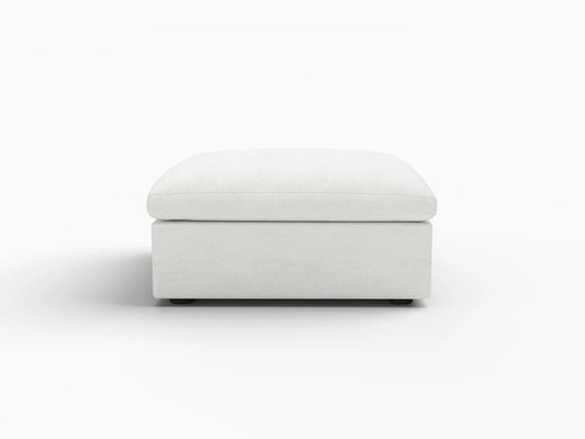 WJS Home 1 Piece Cotton and Linen White Ottomans 40 Removable _ Washable Covers_4