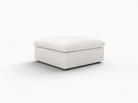 WJS Home 1 Piece Cotton and Linen White Ottomans 40 Removable _ Washable Covers_5