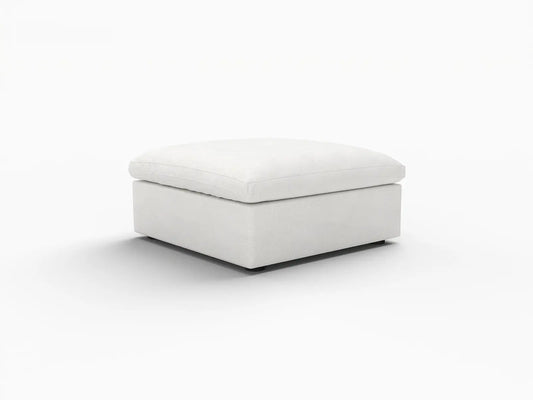 WJS Home 1 Piece Cotton and Linen White Ottomans 40 Removable _ Washable Covers_5