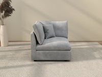 Sofás seccionales Deluxe Slope Cloud | Sofá individual de lino negro de una pieza, 101 cm, respaldo ajustable y cojines, monoplaza