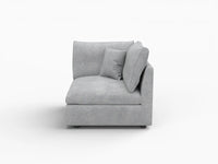 Sofás seccionales Deluxe Slope Cloud | Sofá individual de lino negro de una pieza, 101 cm, respaldo ajustable y cojines, monoplaza