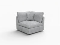 Sofás seccionales Deluxe Slope Cloud | Sofá individual de lino negro de una pieza, 101 cm, respaldo ajustable y cojines, monoplaza