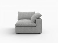 WJS Home 1 Piece Light Grey Cotton and Linen Armless Single Sofa 1 Seater_4