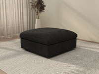 WJS Home 1 Piece Linen Black Ottomans 40 Modular Design 1 Seater_3