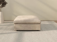 WJS Home 1 Piece Linen Khaki Ottoman_2