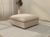 WJS Home 1 Piece Linen Khaki Ottoman_3