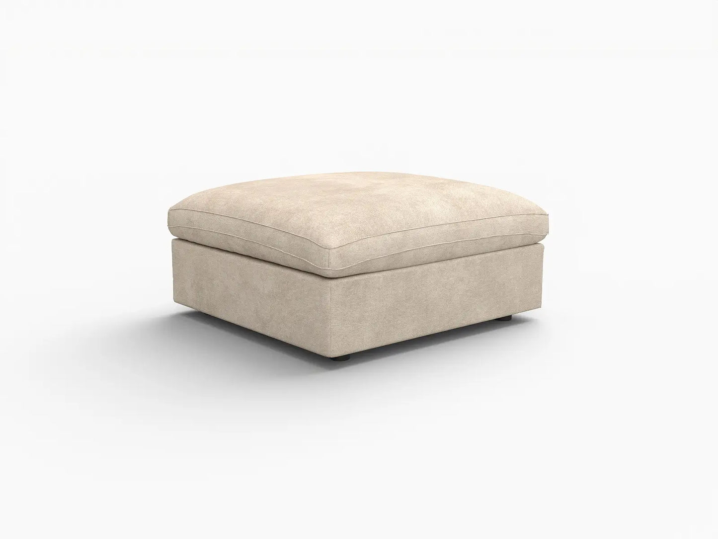 WJS Home 1 Piece Linen Khaki Ottoman_5