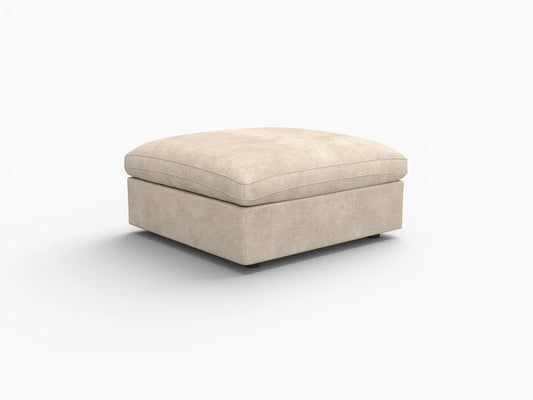 WJS Home 1 Piece Linen Khaki Ottoman_5