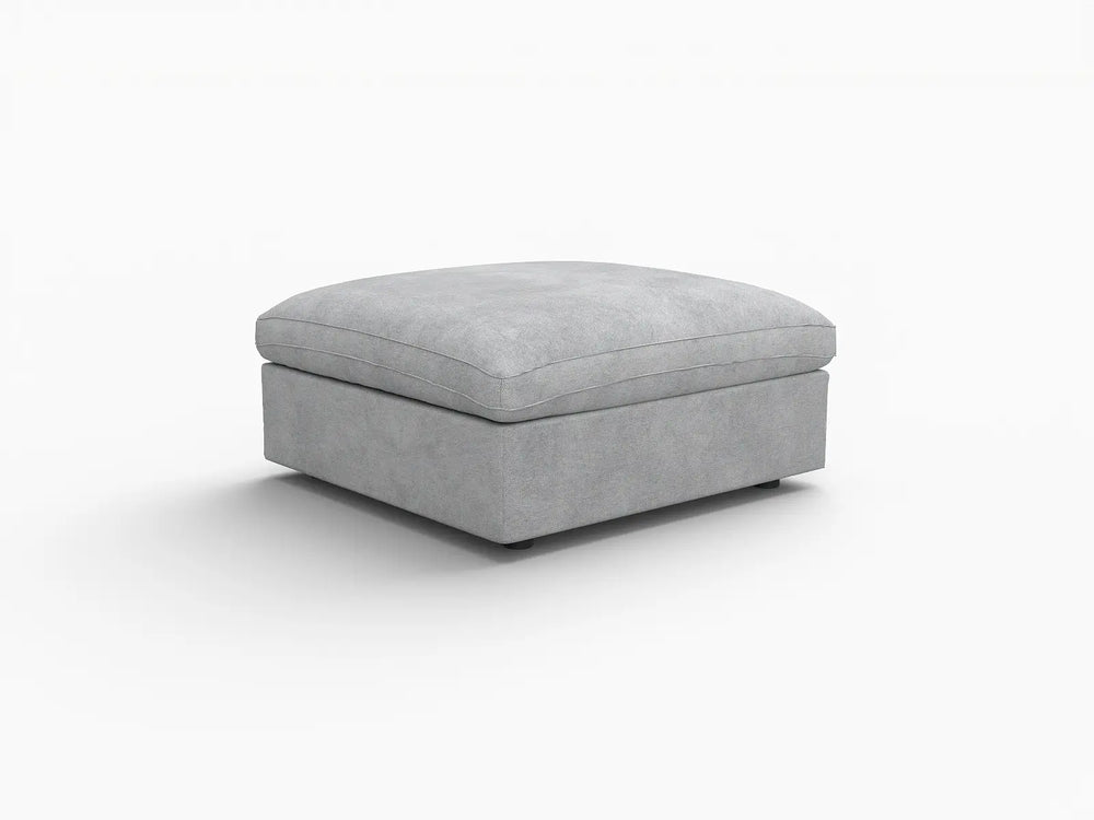 WJS Home 1 Piece Linen Light Grey Ottomans 40 Modular Design 1 Seater_13
