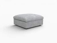 WJS Home 1 Piece Linen Light Grey Ottomans 40 Modular Design 1 Seater_13