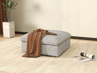 WJS Home 1 Piece Linen Light Grey Ottomans 40 Modular Design 1 Seater_14