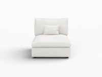 WJS Home 1 Piece Linen White Single Sofa 40 Adjustable Backrest Pillows 1 Seater_4