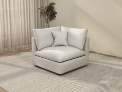 Sofás seccionales Deluxe Slope Cloud | Sofá individual de lino negro de una pieza, 101 cm, respaldo ajustable y cojines, monoplaza