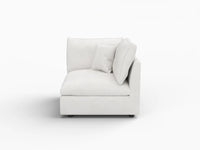 Sofás seccionales Deluxe Slope Cloud | Sofá individual de lino negro de una pieza, 101 cm, respaldo ajustable y cojines, monoplaza