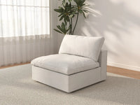WJS Home 1 Piece White Cotton and Linen Armless Single Sofa 1 Seater_3_0c46e168 cf25 46d3 86a7 4e53d776c89d