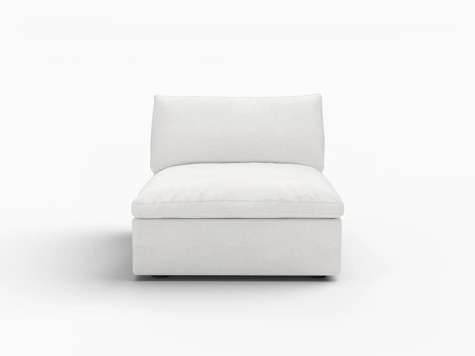 Deluxe Premium Cloud Sectional Sofas Covers | White Cotton and Linen Sofa Cover Mid Seat