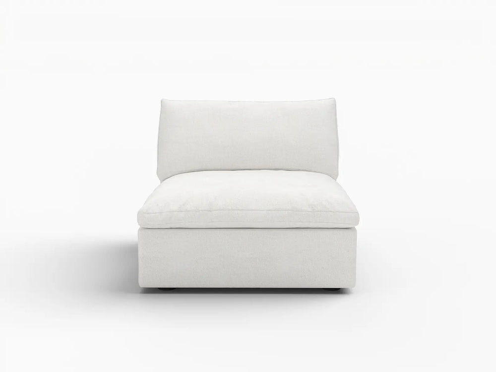 WJS Home 1 Piece White Cotton and Linen Armless Single Sofa 1 Seater_4_c6604fd9 af9f 4fe9 8348 1535b877a609
