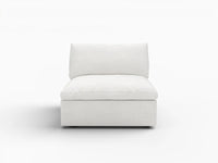 WJS Home 1 Piece White Cotton and Linen Armless Single Sofa 1 Seater_4_c6604fd9 af9f 4fe9 8348 1535b877a609