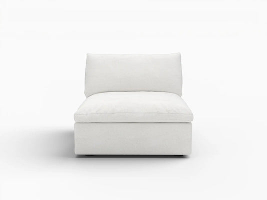 WJS Home 1 Piece White Cotton and Linen Armless Single Sofa 1 Seater_4_c6604fd9 af9f 4fe9 8348 1535b877a609