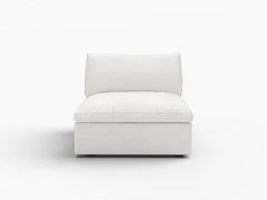 Deluxe Premium Cloud Sectional Sofas Covers | White Cotton and Linen Sofa Cover Mid Seat
