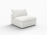 WJS Home 1 Piece White Cotton and Linen Armless Single Sofa 1 Seater_5_3bc552ba d6ce 4125 b4a0 a3c9d341a134