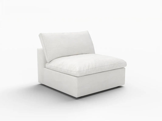 WJS Home 1 Piece White Cotton and Linen Armless Single Sofa 1 Seater_5_3bc552ba d6ce 4125 b4a0 a3c9d341a134