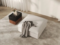 WJS Home 1 Piece White Linen Ottomans_7