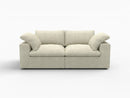 Deluxe Premium Cloud Sectional Sofas Covers | Khaki Cotton and Linen Sofa Cover for 2-Seater