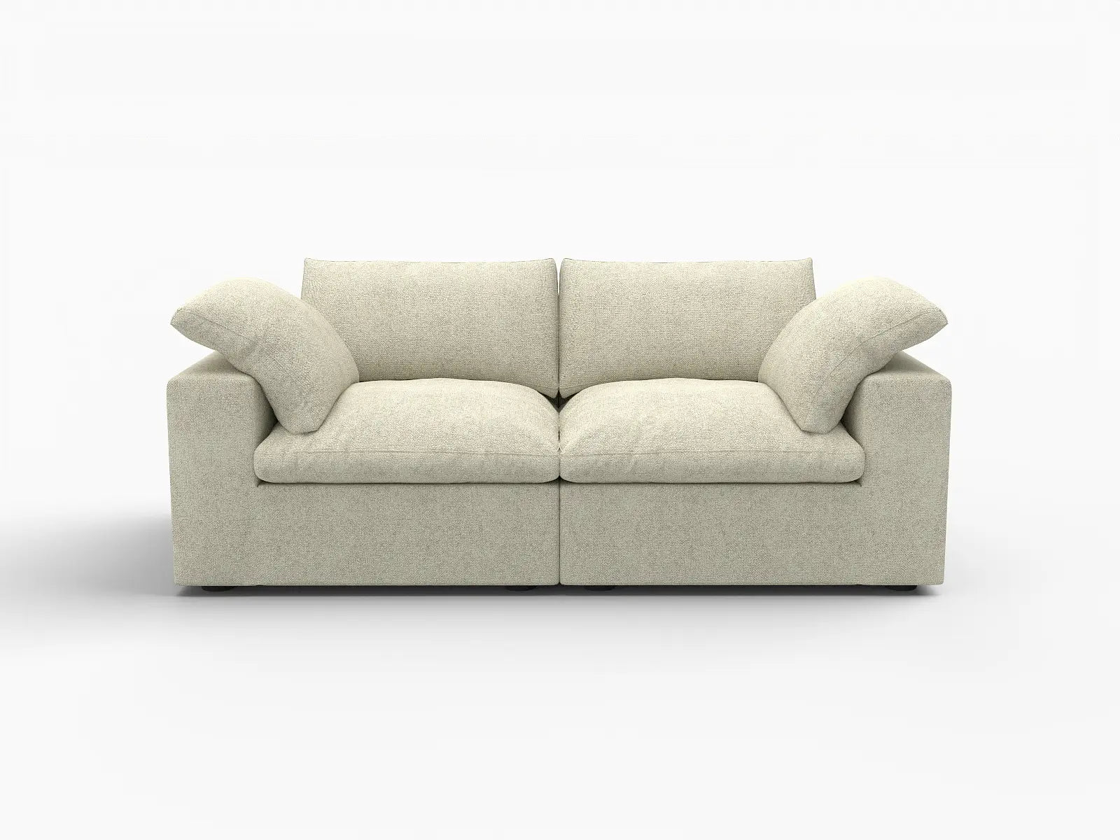 WJS Home 2 Piece Cotton and Linen Khaki Loveseats 80 Removable _ Washable Covers 2 Seater_4