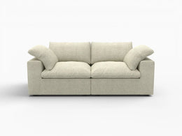 Deluxe Premium Cloud Sectional Sofas Covers | Khaki Cotton and Linen Sofa Cover for 2-Seater