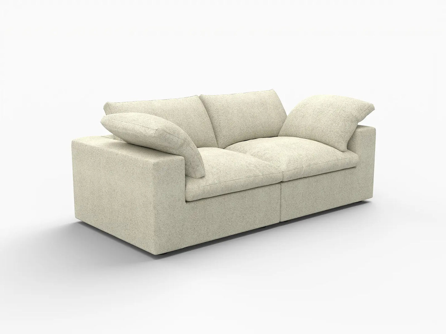 WJS Home 2 Piece Cotton and Linen Khaki Loveseats 80 Removable _ Washable Covers 2 Seater_5